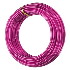 9 Gauge 3mm Aluminum Wire 32.8 Ft 10m Bendable Metal Wire, Rose Red