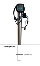 Wallbox Pulsar Plus Stainless Steel Mounting Post rd/root - EV Charge Post