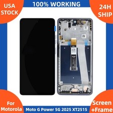 100 For Moto G Power 5G 2025 XT2515V XT2515-1/2/3 LCD Touch Screen w/ Frame