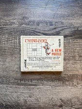 Vintage 1927 CHING-FOO Sliding Blocks Puzzle Hutchinson, Kansas 1933 Certificate