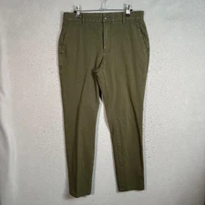 Everlane Uniform Mens Size 30 Olive Green Slim Fit Chino Pants Stretch Cotton