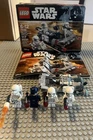 LEGO StarWars First Order Transport Speeder 75166 Used w/box Minifigures 99%