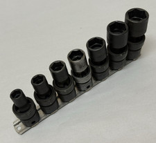 7 Pc Snap-on 38 Drive Impact Swivel Universal Socket Set 38 - 34 207ipfy