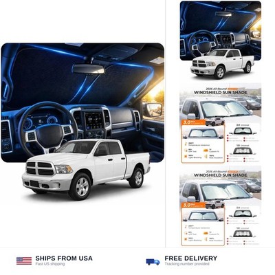 [2026 Upgraded] DooGooCoo Windshield Sun Shade for RAM 1500 2500 3500 2009-20...