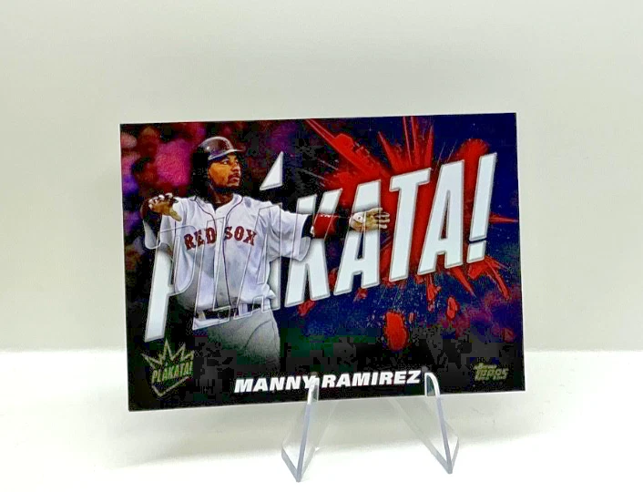 2025 Topps Serie 2 Manny Ramírez Plakata SSP Estuche Hit #PLAK-50 Medias Rojas Foto 2 de 4