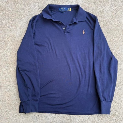 Vintage Ralph Lauren Navy Blue Long Sleeve Polo Rugby Shirt - Size L by Ralph Lauren, Size L, $18 - Photo 2