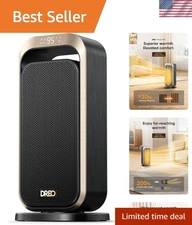 1500W Portable Space Heater - Quiet Electric Heater with Remote and Oscillation