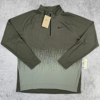 Nike Pullover Mens Medium Olive Dri-FIT ADV Golf 1/4 Zip Long Sleeve FD5833-325