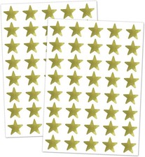 1000 Pack, Gold Foil Star Metallic Stickers, 0.6" Diameter