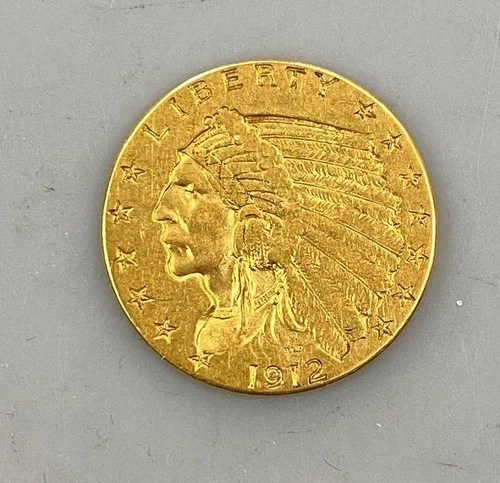 1912 US $2.50 Gold Indian Head Coin .1209AGW VF  L24220