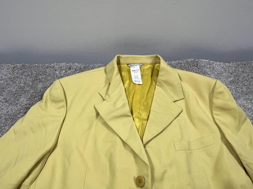 Blazer Gianni Versace Couture Para Hombre Grande Amarillo Lana Forro Medusa Hecho en Italia Foto 2 de 4
