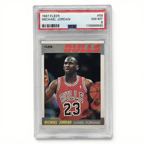 1987 Fleer Michael Jordan #59 PSA 8 NM-MT Bulls Iconic 2nd Year