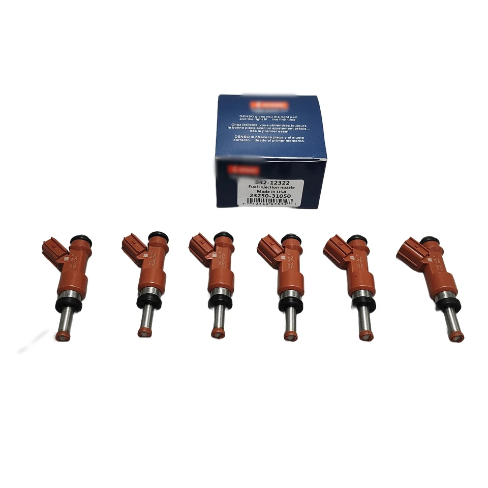 NEW OEM DENSO 6 FUEL INJECTORS FOR TOYOTA LEXUS 3.5L V6 (23250-0P040) Foto 3 de 4