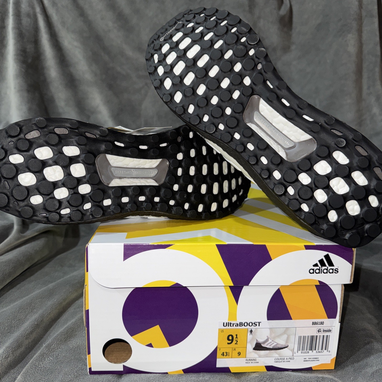 Adidas UltraBoost Bb6180 Black White Cookies And Cream  Size 9.5 thumbnail 8