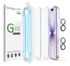 amFilm OneTouch Screen Protector for iPhone 17 6.3 inches 2025 camera lens 2 2pc