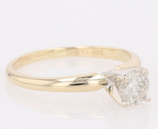 .45ct Round Cut Diamond Solitaire Engagement Ring 14k Yellow Gold Size 5