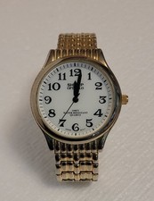 Sharp Opti-Glo Quartz Watch SHP106 Gold Tone New Battery Runs Light Not Working