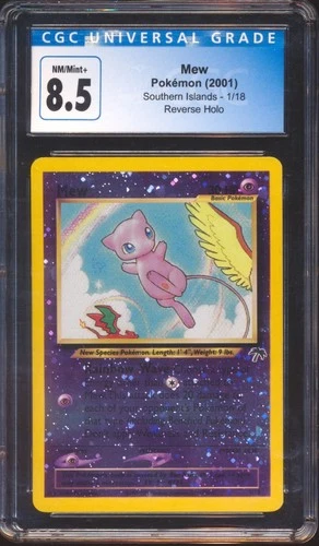 2001 POKEMON SOUTHERN ISLANDS MEW #1 REVERSE HOLO CGC 8.5