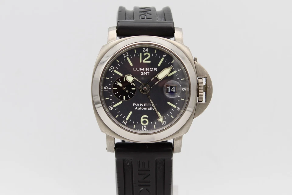 [2855] Panerai Luminor GMT PAM00089 44mm - Titan Box&Papiere 2007 Grau Gut - Bild 3 von 4