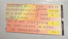 ERIC CLAPTON RARE CONCERT TICKET STUB EAST RUTHERFORD, NJ 04/25/1985