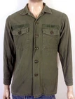 vintage 60s 70s Vietnam War Era US Navy Sateen Shirt Seabees Stencil ID'd SZ S