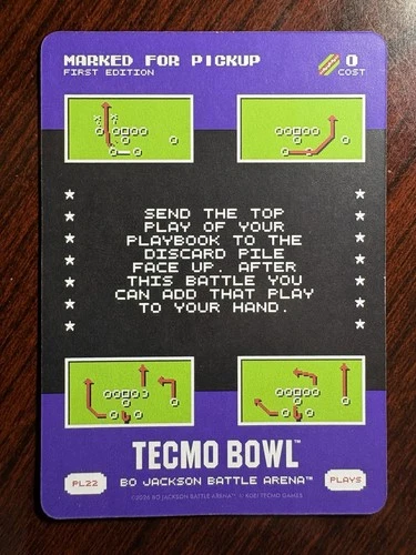 2026 Bo Jackson Battle Arena Tecmo Bowl Marked For Pickup Play 22 #PL22 SP Plays