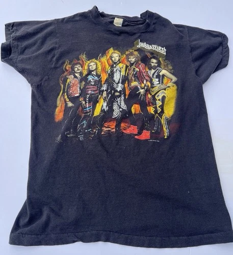 Judas Priest Fuel For Life Tour Shirt Screen Stars 1980s vintage concert t-shirt, vintage, single stitch, B+ condition