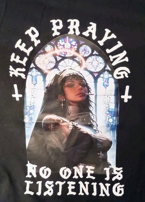 Goth  Biker Heavy Metal Tshirt 3x Dirty Nun Print