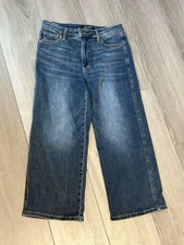 Judy Blue Wide Crop Jeans Womens Sz 9/29 Tummy Control High Waist NWOT JB88876DK