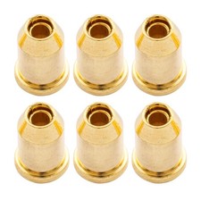 Musiclily 6Pcs Gold Vintage Guitar Through Body String Mounting Ferrules Bushing