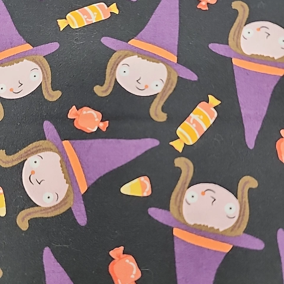 Matilda Cosmo Cricket Witch Fabric Cotton 1 7/8 yard - Image 4 of 4