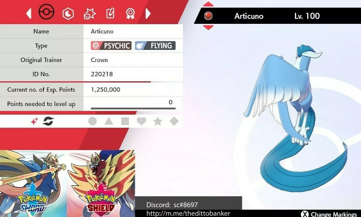 Galarian Articuno • Competitive • 6IVs • Level 100 • Online Battle