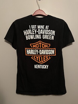 Harley Davidson Black T-Shirt Size Medium I Got Mine Bowing Green Kentucky (D238
