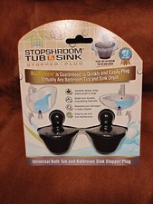StopShroom  Plug 2pk for Bathtub Bathroom Drains StopShroo TubSink NEW