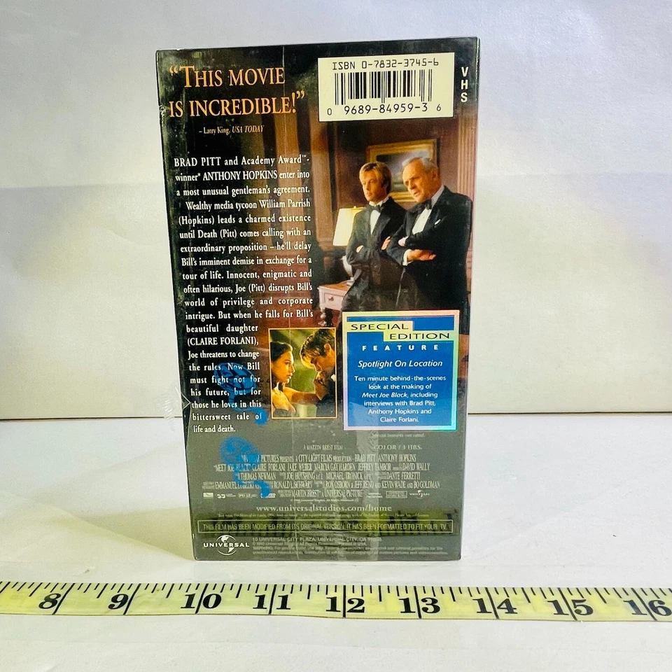 Meet Joe Black (VHS 1999 Special Edition) Brad Pitt Brand New Sealed - Image 3 of 4