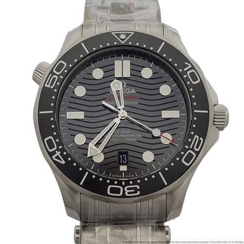 Mint Omega Seamaster 210.30.42.20.01.001 Co-Axial Black Dial Watch Box Papers