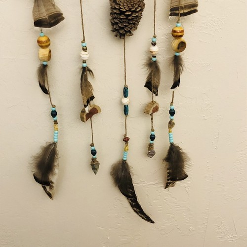 Wandbild Feder zum Aufhängen Indianer inspiriert. J. Turner signiert #4/2025 - Bild 11 von 24