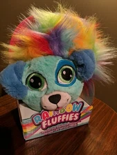 Jay At Play Rainbow Fluffies 9" Blue Puppy Unhide The Rainbow Inside. Brand New