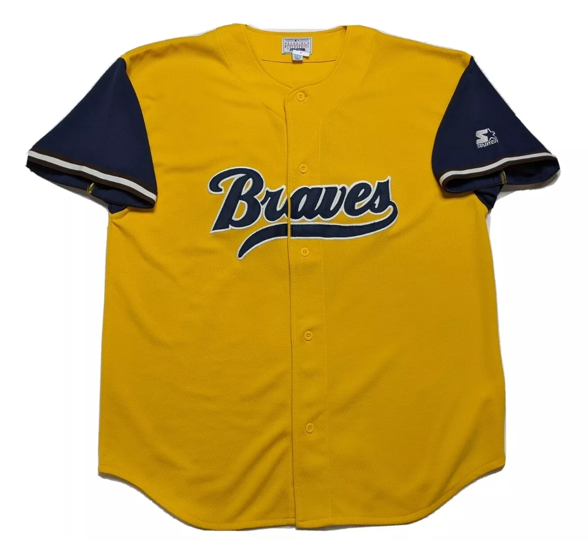 yellow atlanta braves jersey