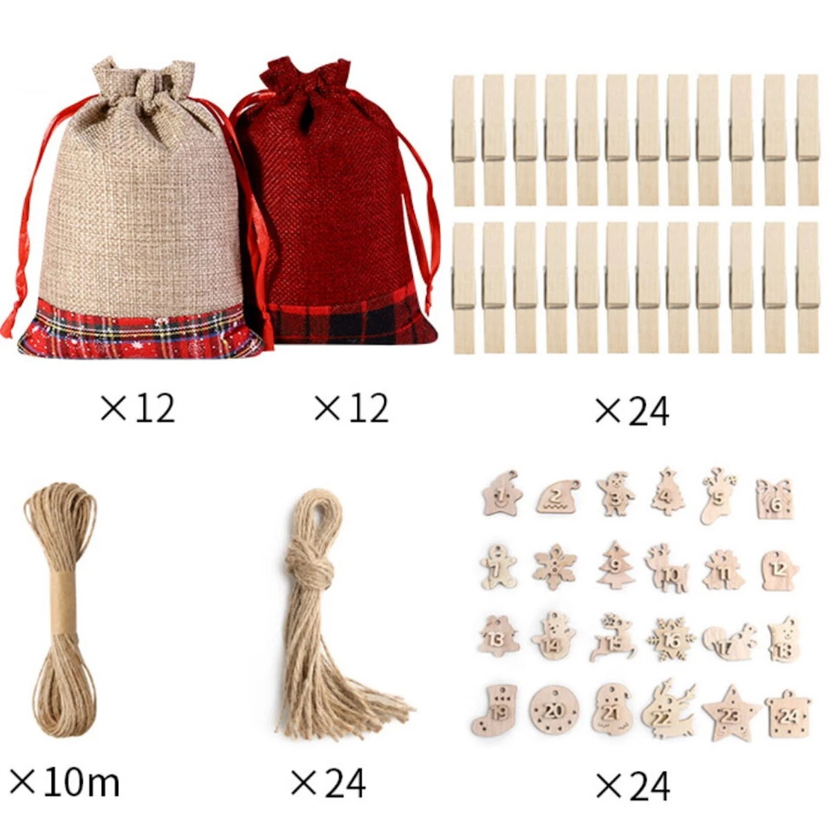 Hessian advent online calendar bags