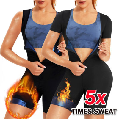 Frauen Sauna Bodysuit Anzug Weste Taille Trainer Body Shaper Kompression Top