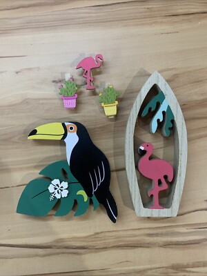 Urlaub Dekoration Klammer Paradis Vogel Deko Partydekoration Party Flamingo Home