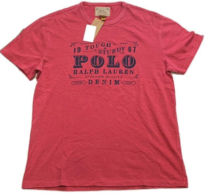 Polo Ralph Lauren Red Graphic Vintage Look T-Shirt Men's Sz 2XL | eBay