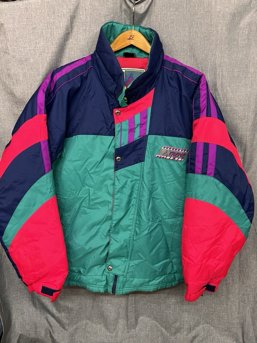 Vtg Extreme Limit Vintage Pink Aqua Puffy Ski Jacket Men's