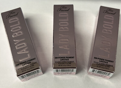 Too Faced Lady Bold EM-Power Pigment Lipstick You Do You 11  Vivid Coral NEW