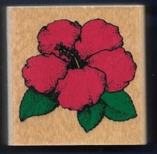 BLOSSOM GARDEN FLOWER INKADINKADO 1440K wood mount Hobby Craft RUBBER STAMP