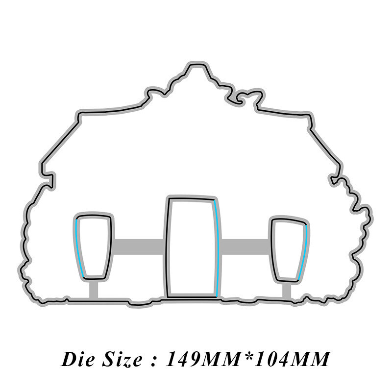 Houses Metal Cutting Dies Stamps Mold Scrapbook Paper Mould Blade Punch