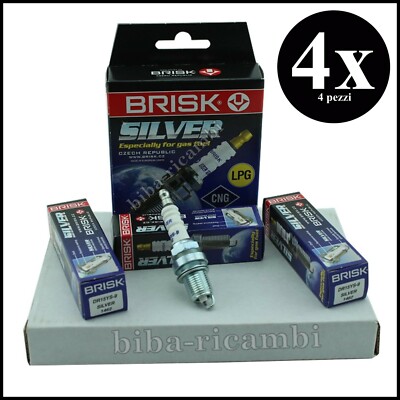 Kerzen Kit 4 Kerzen GPL Methan Brisk Silver DR15YS-9 Audi A3 (8P) 2003-2012
