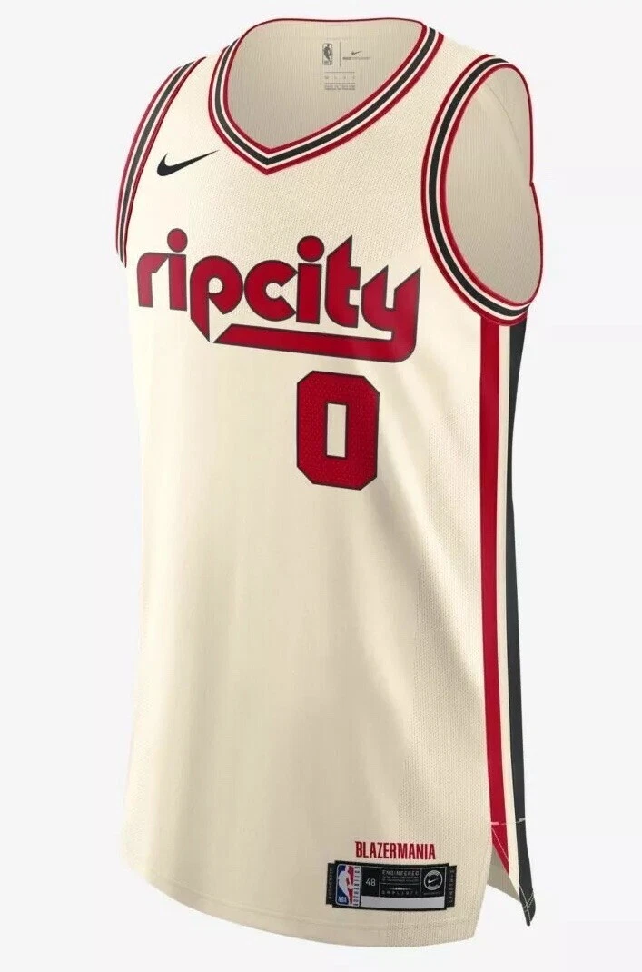 nike Damian Lillard Rip City Portland NBA Basketball Jersey 44 –  Rare_Wear_Attire