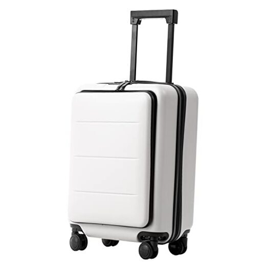 Luggage Suitcase Piece Carry On ABS+PC Spinner Trolley 20in(carry on) White